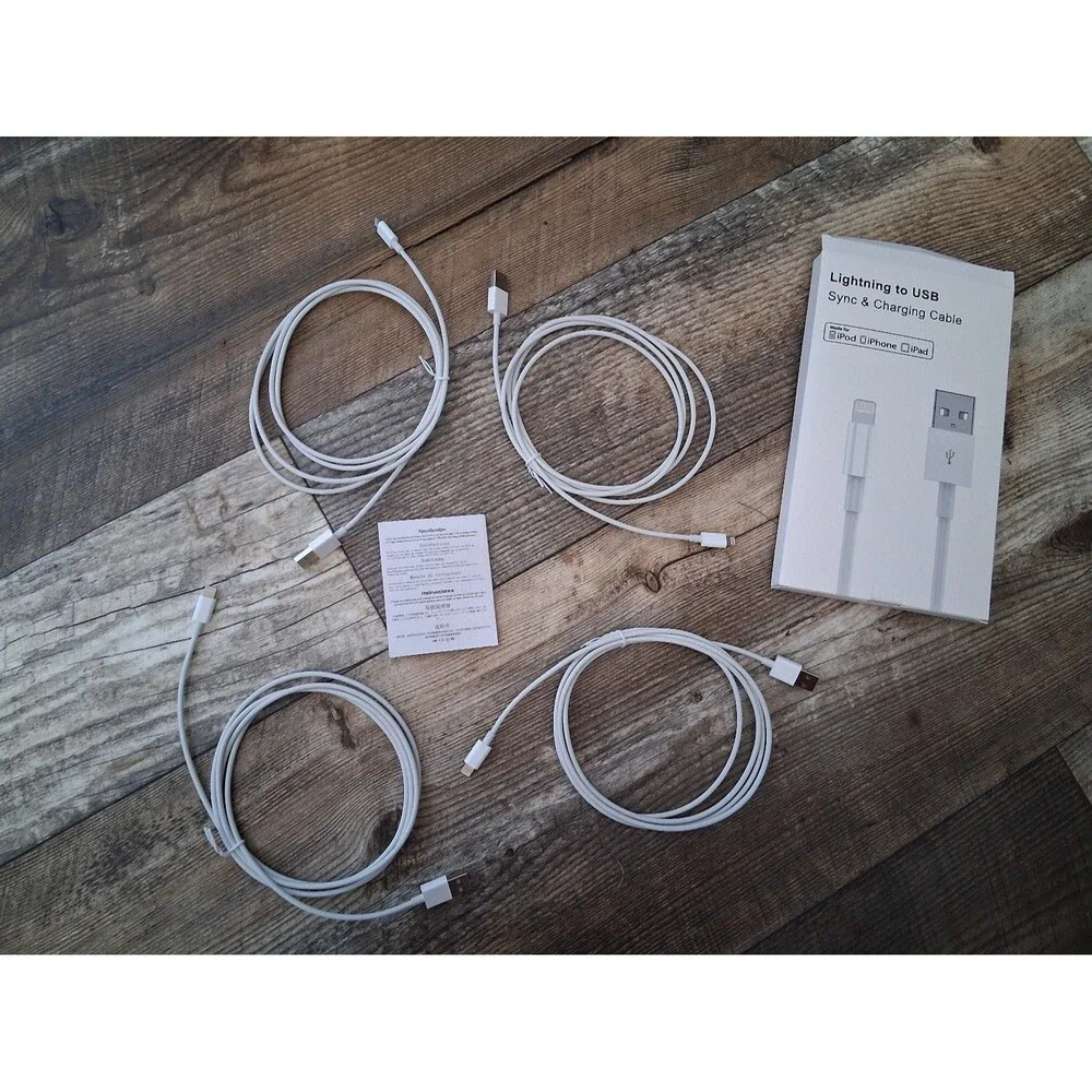 NEW! Pack of 4 Lightning iPhone/iPad/iPod Charging Cables